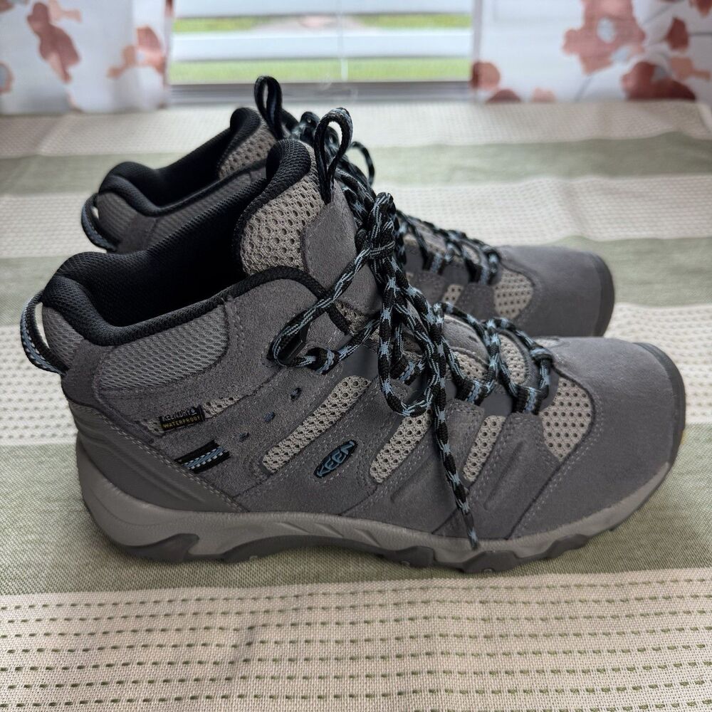 Keen Headout Waterproof Hiking Boots Gray Blue NEW Women’s 8.5